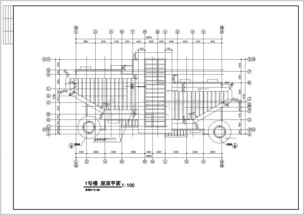 扬州市某社区19层框架结构高层住宅楼平面设计CAD图纸（含机房层）-图一