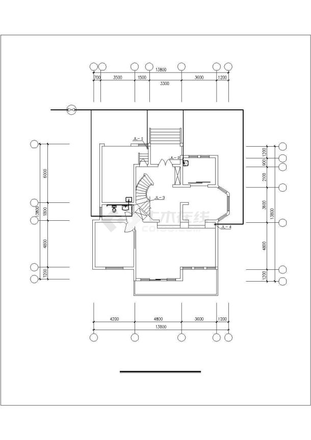 二层别墅水电建筑参考图-图二