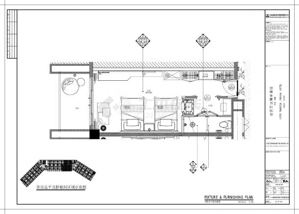 新中式合肥万达锦华酒店-标单标双平面装饰设计CAD图-图一