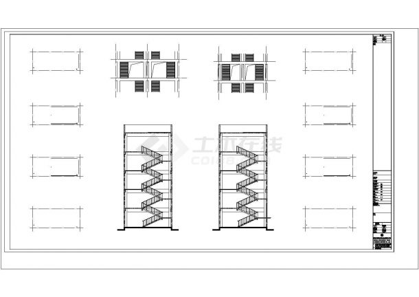 临沧市某小学四层框架结构教学楼全套建筑设计方案cad图纸-图二