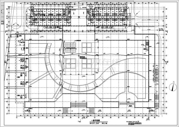 某地下商场及宾馆CAD大样框架结构设计完整施工图-图二