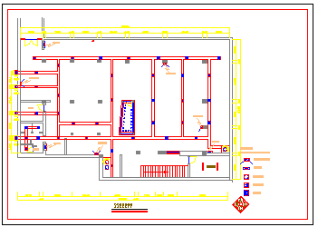某网吧整层室内装修设计cad平面施工图_图1
