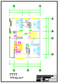 某小型临街住宅楼设计cad施工图-图二