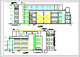 某学校食堂建筑cad施工设计方案图