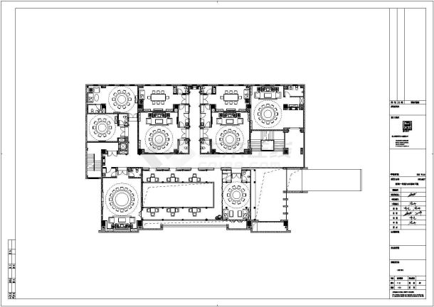 郑州苏园一号餐厅装修设计cad全套施工图【含JPG效果图，含设计说明】-图二