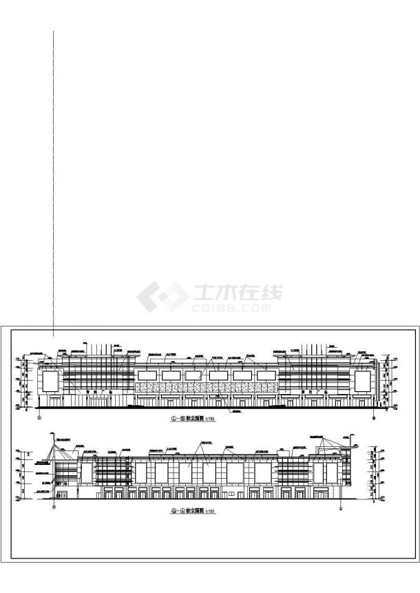 某大型商业广场CAD框架结构大样设计施工图-图一