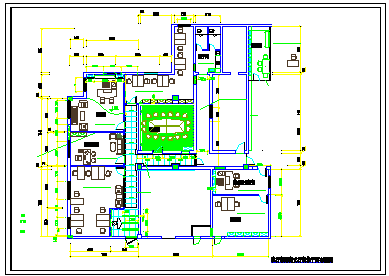 某银行办公区室内装修cad设计施工图_图1