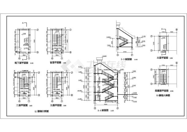 某接待中心CAD大样完整施工建筑设计-图二