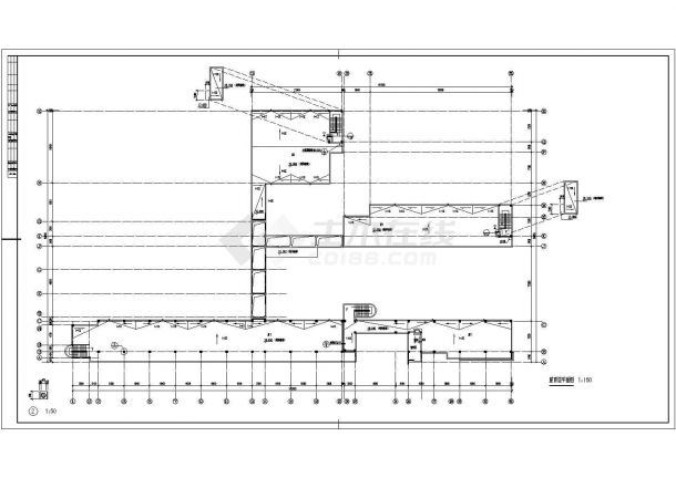 某学校综合楼CAD框架结构设计大样平面图-图二