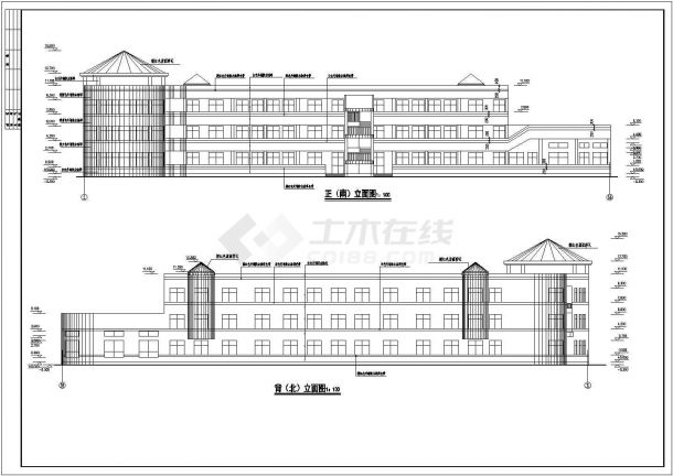 某幼儿园教学楼CAD建筑设计完整全套图-图一