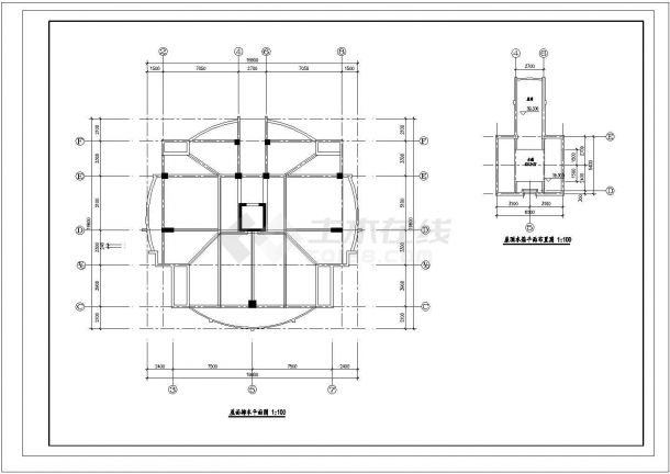 锦州市某大型社区9层框架结构住宅楼平面设计CAD图纸（含地下层）-图二