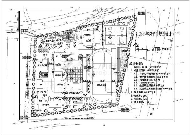 某小学全套图CAD大样完整施工总图-图一