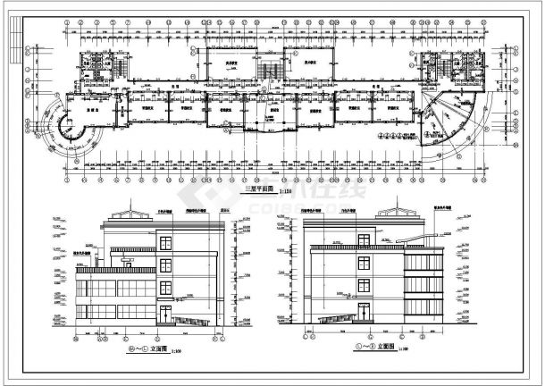 【浙江】某地农村幼儿园多层办公楼全套建筑设计图纸（含材 料 做 法 表）-图二