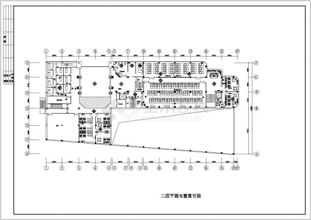 北京金富源俱乐部装修设计cad全套平面施工图-图二
