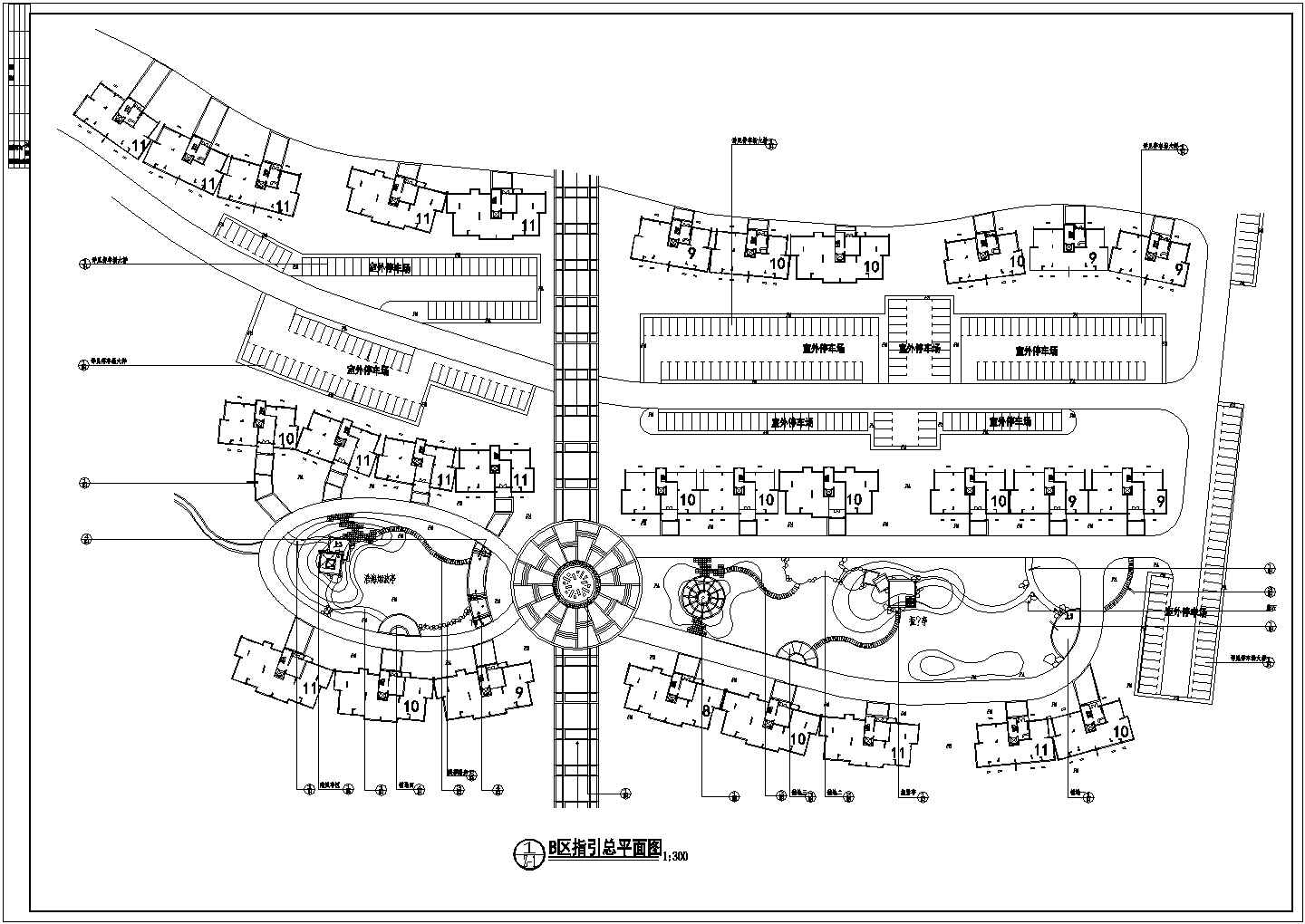 某公园全套CAD建筑设计完整施工图各总图
