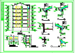 三个单元多层住宅楼建筑设计cad施工图