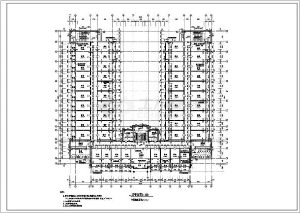 某学校学生公寓楼全套建筑CAD设计施工图-图二