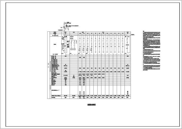 江苏某供电集团某地区变电所低压配电系统设计cad图_图1
