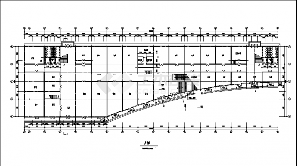 无锡13476平米2层商场综合楼建筑设计施工cad图纸-图二