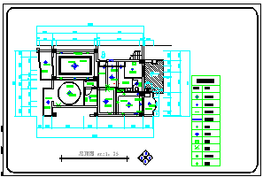 完整室内家装设计cad平面施工图纸（附原始户型图）-图二