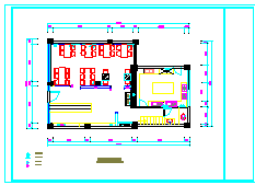 西餐厅室内设计装修cad平面设计施工图_图1