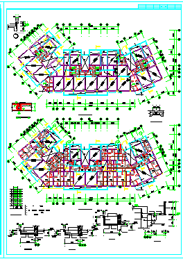 详细住宅楼底框结构cad施工设计图纸-图二
