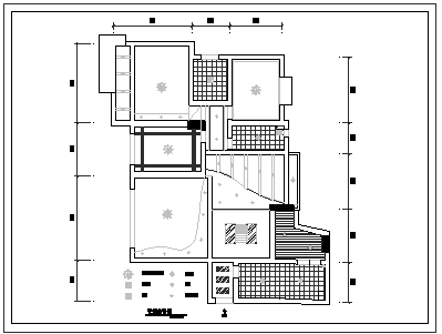 详细住宅室内装修方案平面cad施工图-图二