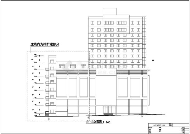 某东方百货大楼CAD框架结构设计图纸-图二