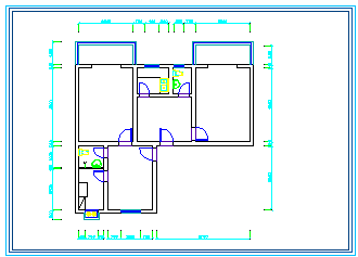小两居室内精装修cad设计施工图纸_图1