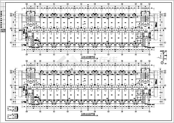 某中学校园学生宿舍建筑CAD大样设计构造施工图-图二