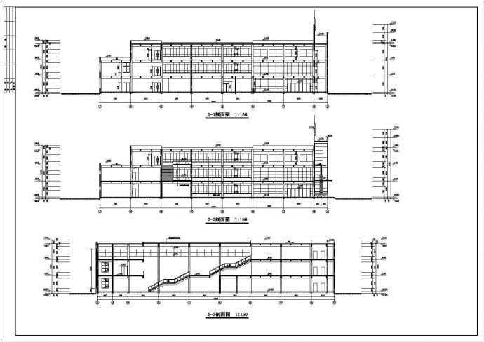 某学校食堂全套CAD建筑设计大样构造施工图_图1