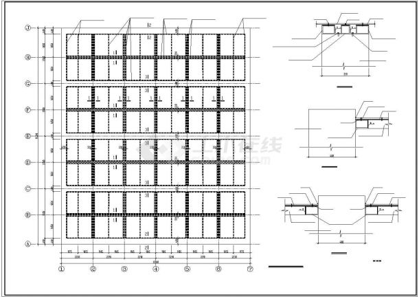 某幼儿园天棚结构CAD设计图纸-图二