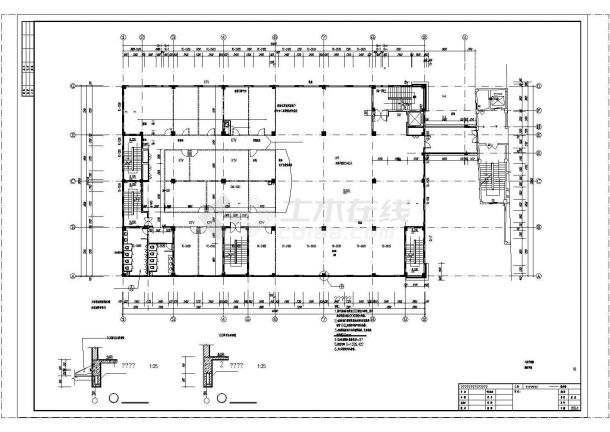 某高校综合楼完整构造CAD建筑施工图-图二