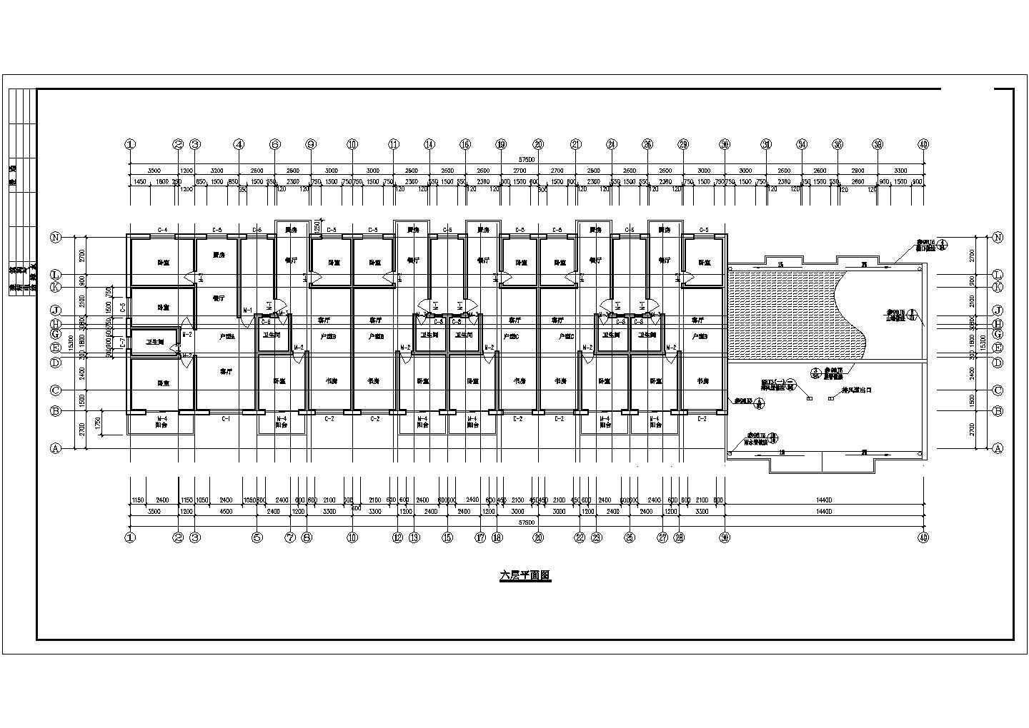 江苏昆山市2010年经济适用房CAD设计施工图纸