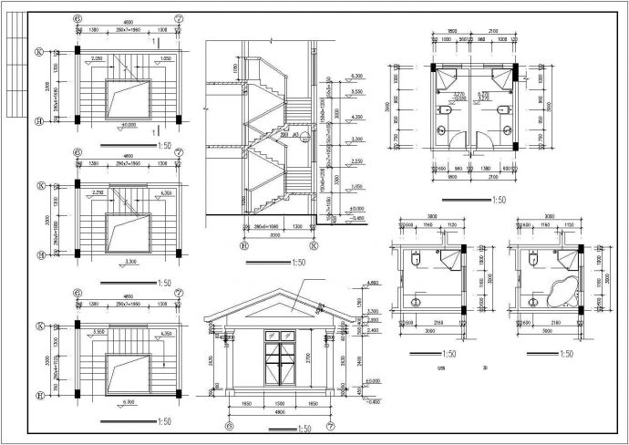 某三层独立基础型独栋别墅建筑施工图带效果图_图1