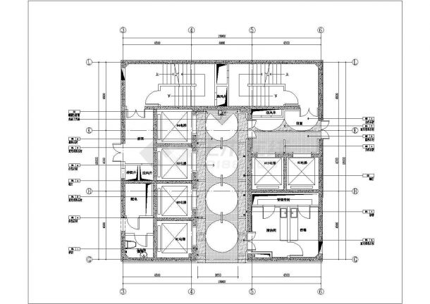 某五星级酒店二层餐厅装修设计cad全套施工图（含效果图）-图一