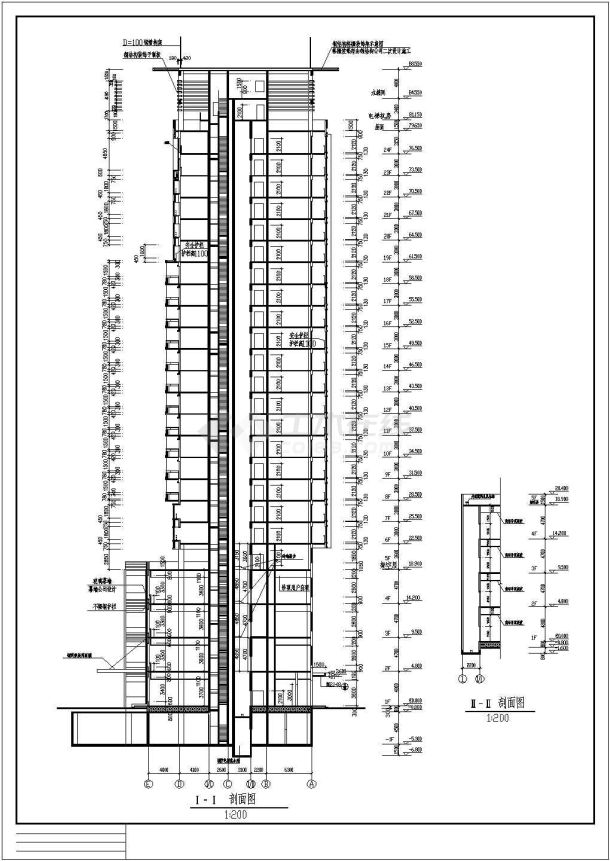 某陈家庄商住楼CAD建筑设计构造大样施工图-图二