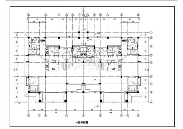 深圳市宝安区某现代化小区2层砖混结构单身公寓楼建筑设计CAD图纸-图一