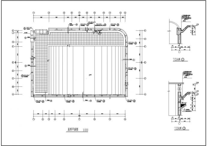 某二层食堂建筑CAD大样完整施工设计_图1