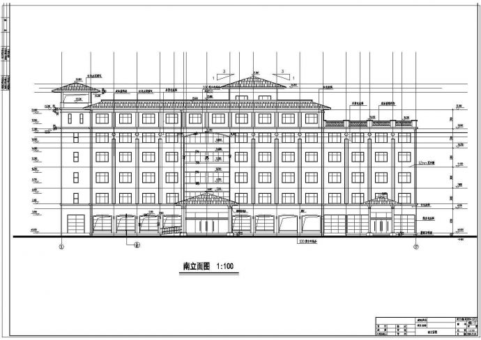 某酒店建筑CAD设计完整详细全套图_图1