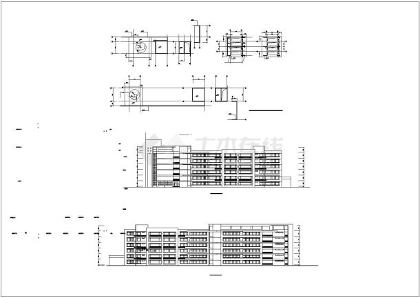 某211大学教学楼CAD框架结构设计完整施工图纸-图二