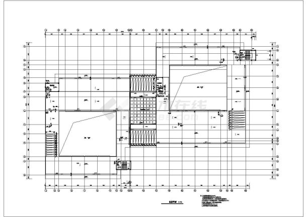 某大学教学楼CAD建筑设计详细施工图立面剖面-图二