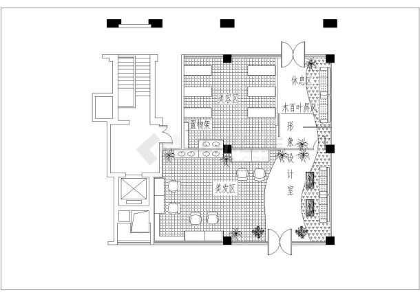 某商场整体CAD建筑施工完整设计平面布置图-图二