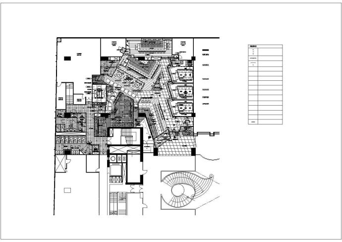 某日本餐厅室内装修设计cad全套施工图（含水电设计，含消防设计）_图1