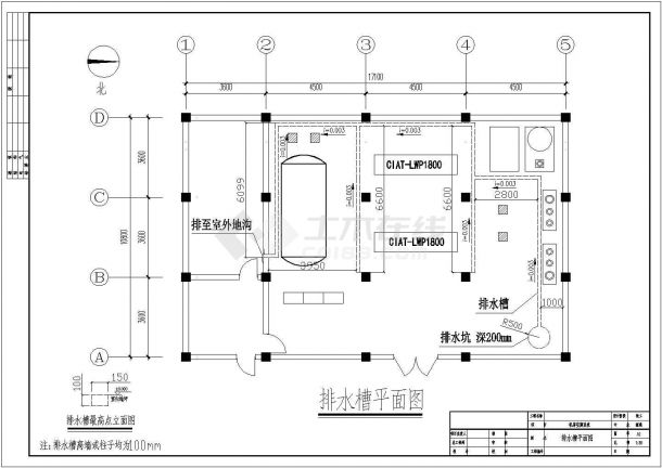 浙江省嘉兴市某地区水源热泵完整机房图-图二