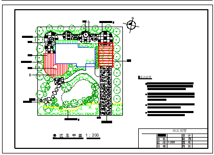 资料为一整套别墅花园建筑cad设计施工图,其包含的内容为景观总平面图