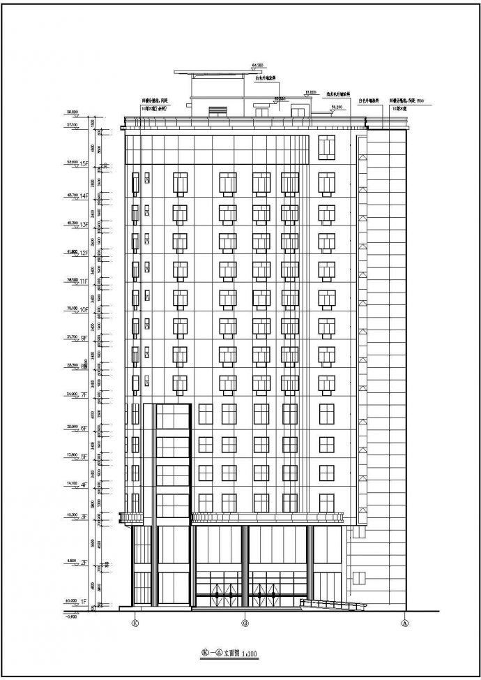 某旅馆设计CAD建筑完整构造施工图_图1