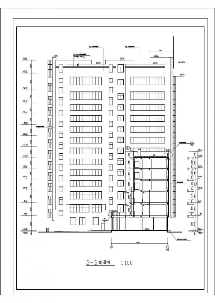 某民航宾馆CAD建筑施工设计完整全套_图1