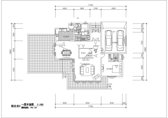 独立2层别墅平面施工CAD参考图_图1