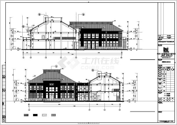 1900平米2层幼儿园建筑设计CAD施工图-图二